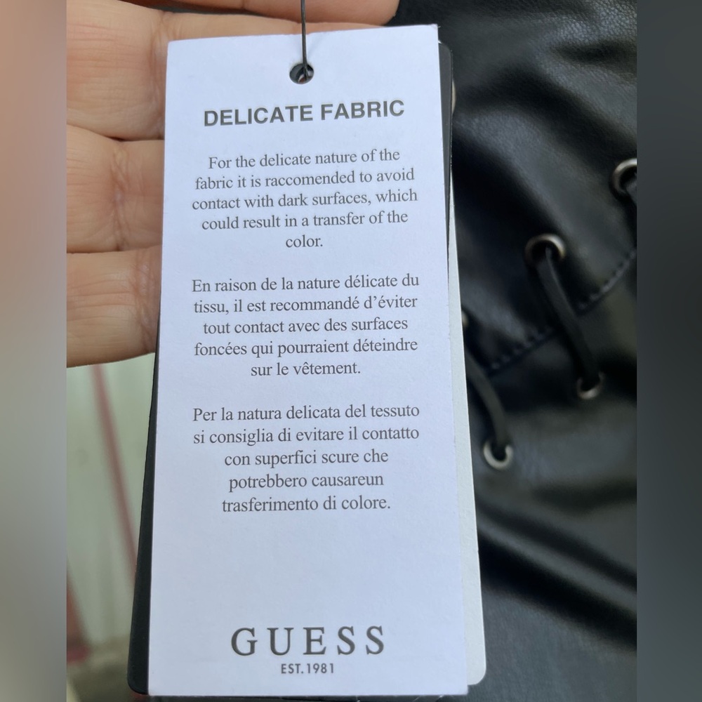 Guess Women's Justine Faux-Leather Bodycon Dress - Jet Black - Picture 7 of 16